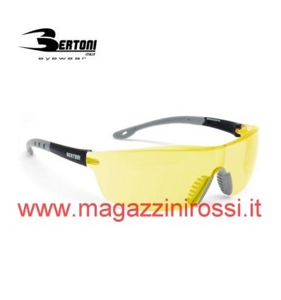 Occhiali da moto Bertoni AF169F neri con lenti giallo s