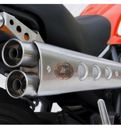 Scarico completo Zard alto in acciaio "dark" per Ducati Scrambler 800 15-17