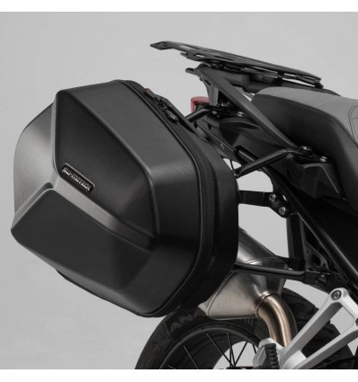 Coppia di borse nere da moto+telai SW-Motech AERO ABS per KTM 790 Adenture dal 2019