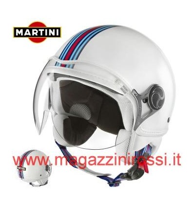 Casco Martini Racing Jet logo bianco lucido