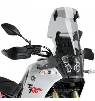 Cupolino fumè chiaro Puig Touring con spoiler regolabile per Yamaha Tenere 700