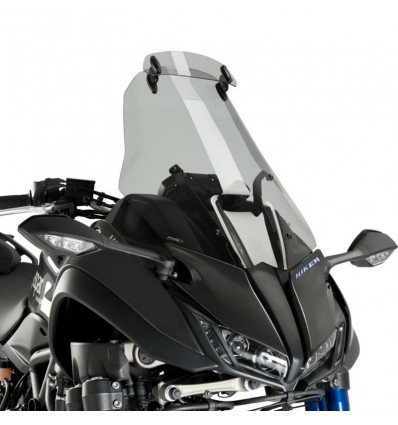 Cupolino fumè chiaro Puig Touring con spoiler regolabile per Yamaha Niken 900 dal 2018