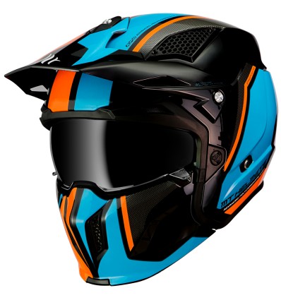 Casco MT Helmets Streetfighter SV , nero e arancione