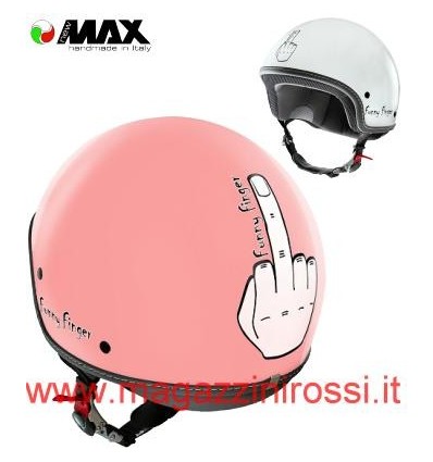 Casco New Max grafica Funny Finger rosa