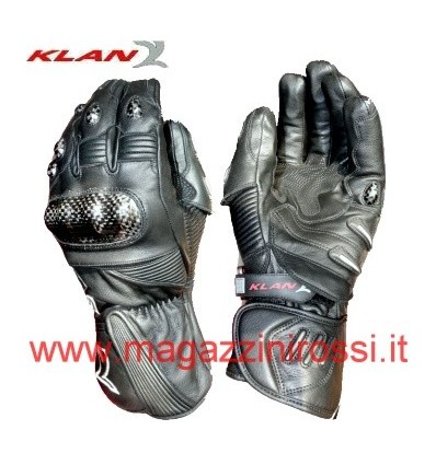 Guanti riscaldanti 12V Klan Racing Leather Gloves neri