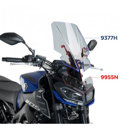 Sistema manuale di regolazione del Parabrezza per Yamaha MT-09/SP dal 2017
