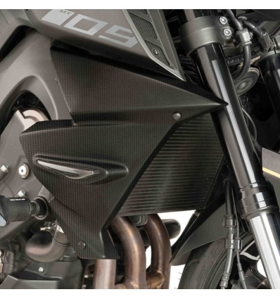 Coppia pannelli laterali radiatore Puig per Yamaha MT-09/SP dal 2017, carbon look