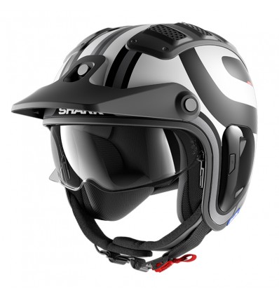 Casco Shark Helmets X-Drak 2 Thrust-R nero e bianco opaco