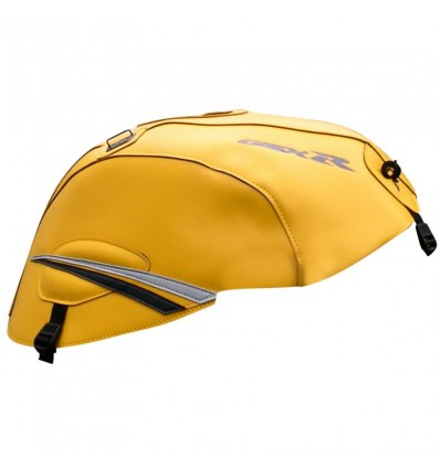 Copriserbatoio Bagster per Suzuki GSX-R 1000 07-08 in similpelle giallo, grigio e antracite