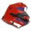 Copriserbatoio Bagster per Honda XRV 750 Africa Twin 93-03 in similpelle rosso, viola, nero e bianco