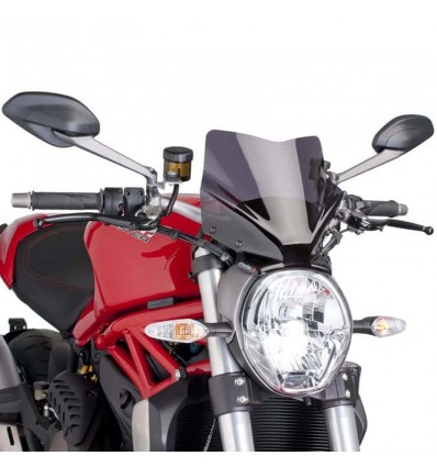 Cupolino Puig Naked Sport fumè scuro per Ducati Monster Varie cilindrate