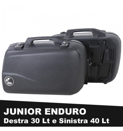 Valigie laterali Hepco & Becker Junior Enduro 30+40 litri nere