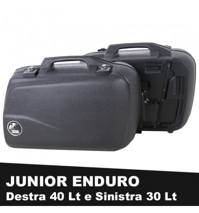 Valigie laterali Hepco & Becker Junior Enduro 40+30 litri nere