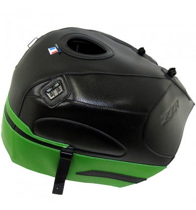 Copriserbatoio Bagster per Kawasaki ZZR1400 in similpelle nero e verde
