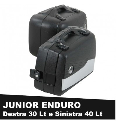 Valigie laterali Hepco & Becker Junior Enduro 30+40 litri argento