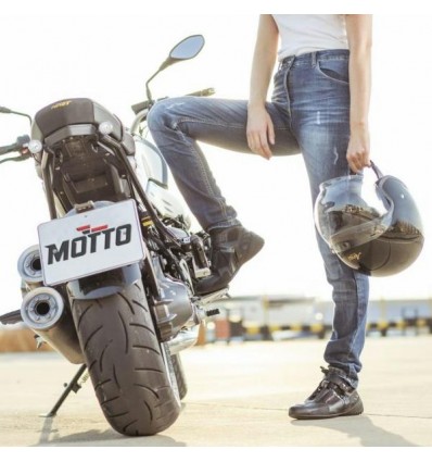 Pantalone jeans da moto Motto Hiro donna con rinforzi in kevlar