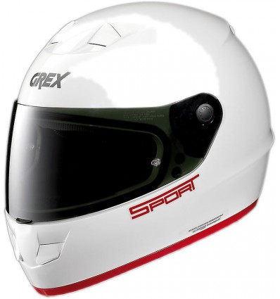 Casco integrale Grex G6.2 K-Sport  bianco con dettagli rossi