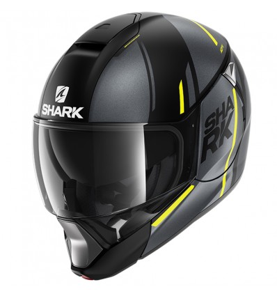 Casco Shark Helmets Evojet Vyda giallo, nero e grigio opaco