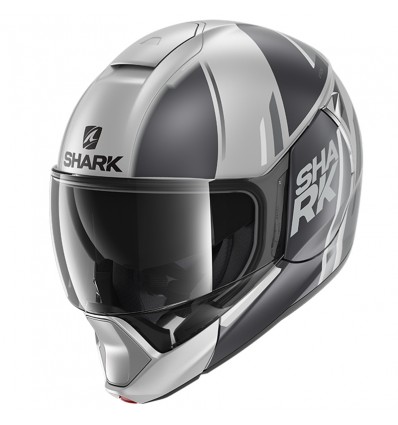 Casco Shark Helmets Evojet Vyda bianco e grigio opaco