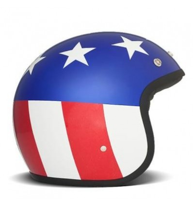Casco DMD Helmets serie Vintage grafica America bianca,