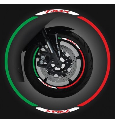 Adesivi per cerchi Yamaha T-Max con logo tricolore