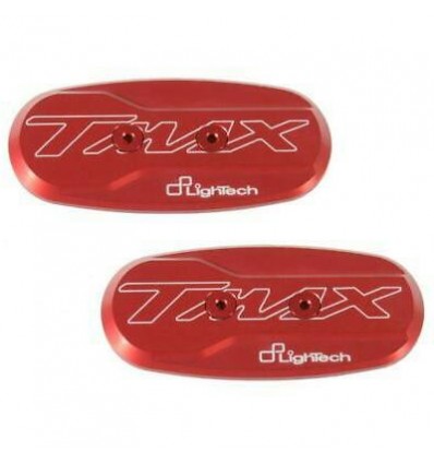 Tappi per fori specchi ergal Lightech Yamaha T-Max 500 08-11 rossi con logo