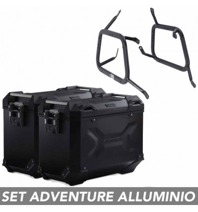 Kit valigie SW-Motech Trax Adv alluminio nero per Yamaha MT-07 Tracer,  Tracer 7