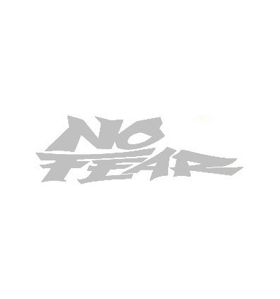 Adesivo scritta No Fear argento cm 15