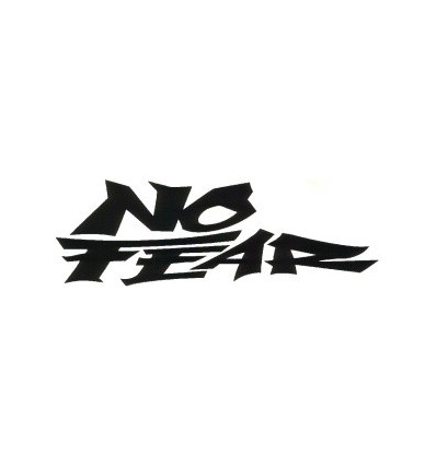 Adesivo scritta No Fear nero cm 15