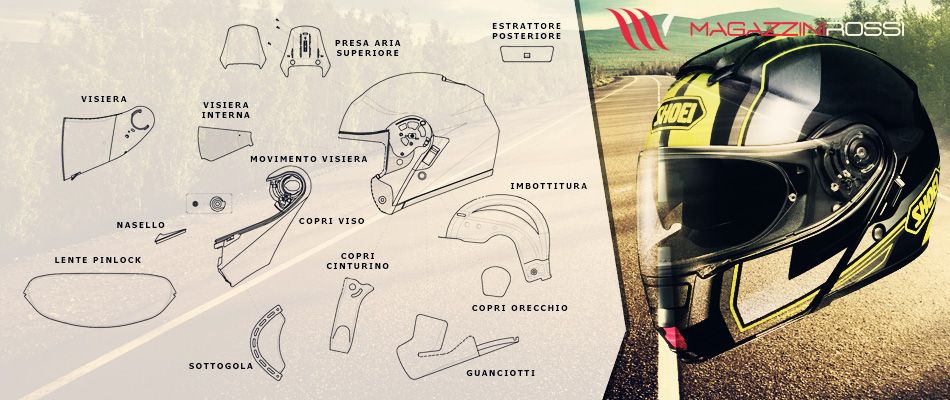Accessori e ricambi originali Shoei per Neotec