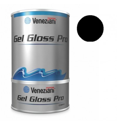 Vernice smalto Veneziani Gel Gloss Pro 0.75 lt. nero