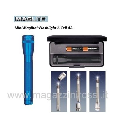 Torcia Maglite Mini AA blu con astuccio