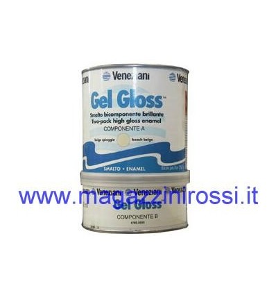 Vernice smalto Veneziani Gel Gloss 0,75lt grigio nuv.