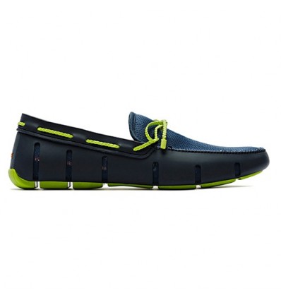 Scarpe a mocassino Swims Braided Lace Loafer colore navy/green