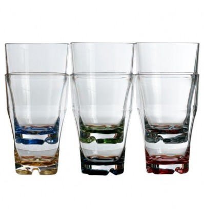 Set bicchieri acqua colorati Marine Business serie Party 6 pezzi