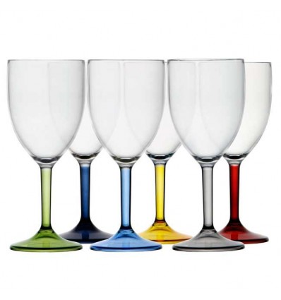 Set bicchieri acqua colorati Marine Business serie Party 6 pezzi