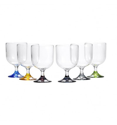 Set coppe vino colorati Marine Business serie Party 6 pezzi