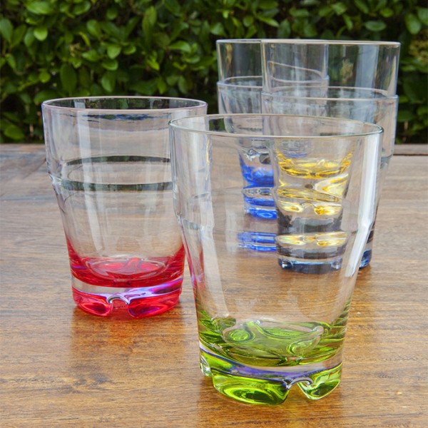 Set bicchieri acqua colorati Marine Business serie Party 6 pezzi -  Magazzini Rossi