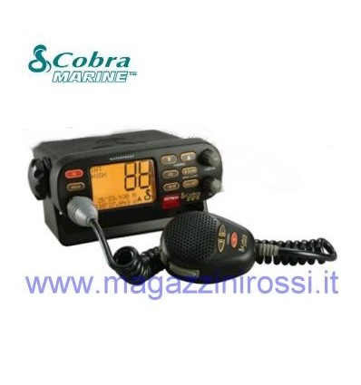 Radio VHF Fisso Cobra Marine Waterproff F75+ nero