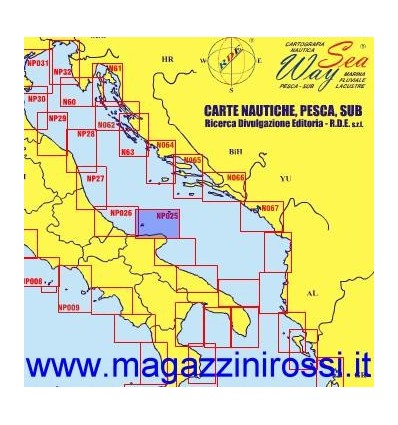 Carta Nautica Sea Way Zona NP025 Termoli - Vieste - Tre