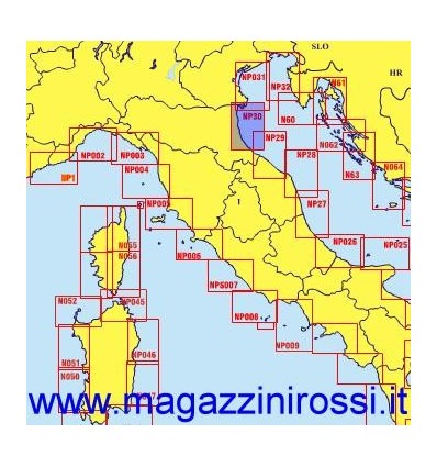Carta Nautica Sea Way Zona NP030 Riccione - Foce Po di 