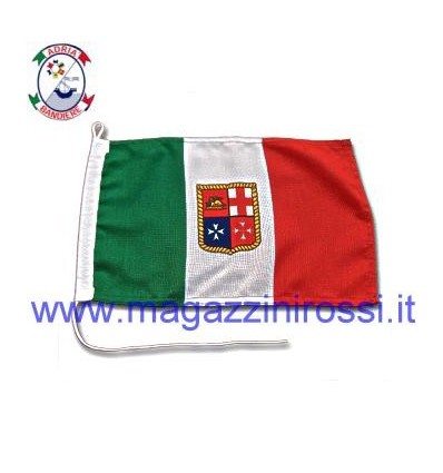 Bandiera Italiana Adria della Marina Mercantile con stemma 100x150