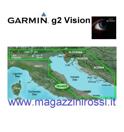 Cartuccia cartografia Garmin G2 Vision Small VEU452S Mar Adriatico Nord