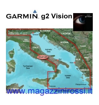 Cartuccia cartografia Garmin G2 Vision Regular VEU014R Mar Adriatico