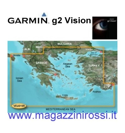 Cartuccia cartografia Garmin G2 Vision Regular VEU015R Mar Egeo e Mar di Marmara