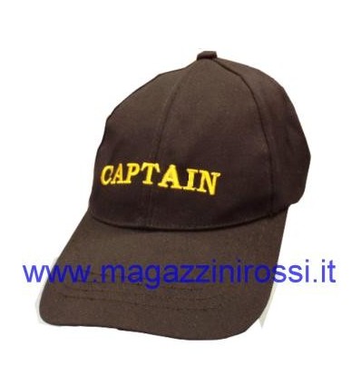 Cappellino con visiera con scritta Captain