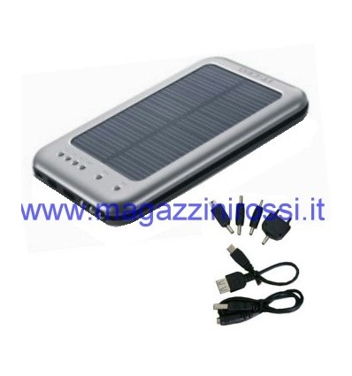 Pannello solare per ricarica cellulari, mp3 e fotocamer